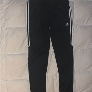Black and White Adidas pants
